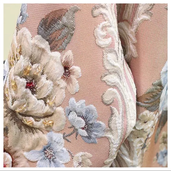 Gorgeous Romantic Embellished Rose Bomber Jacket The Luyzah - Picture 2 of 16